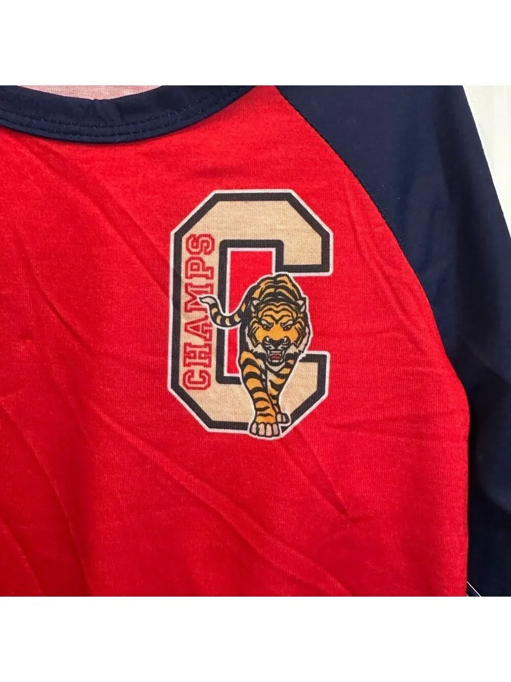 Kids Pajama Set with Red and Blue Design